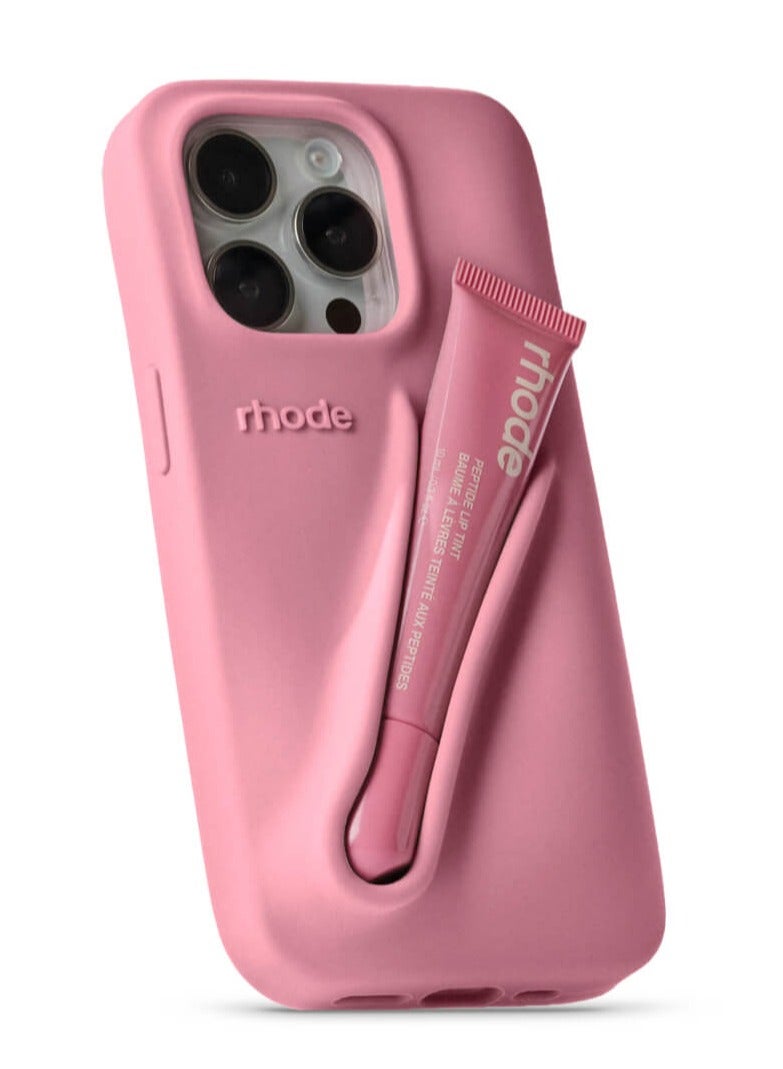 رود حامل شفاه سيليكون من رود لهاتف آيفون 15، جراب لاصق ملمع شفاه للهاتف، جراب لاصق لحمل الشفاه، حامل خلفي لاصق لهاتف آيفون 15 من رود (شريط) - Image 1